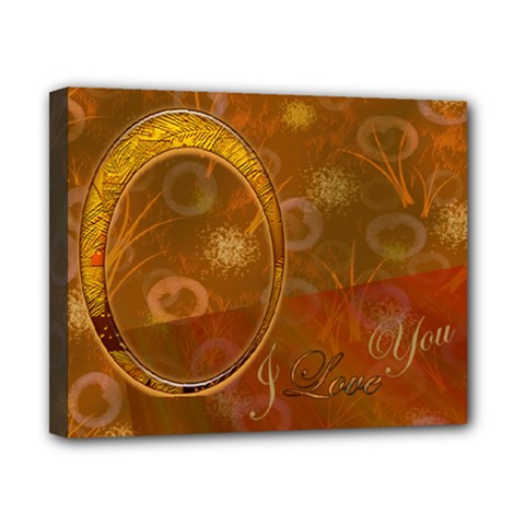 I Love You Gold 8x10 stretched canvas - Canvas 10  x 8  (Stretched)