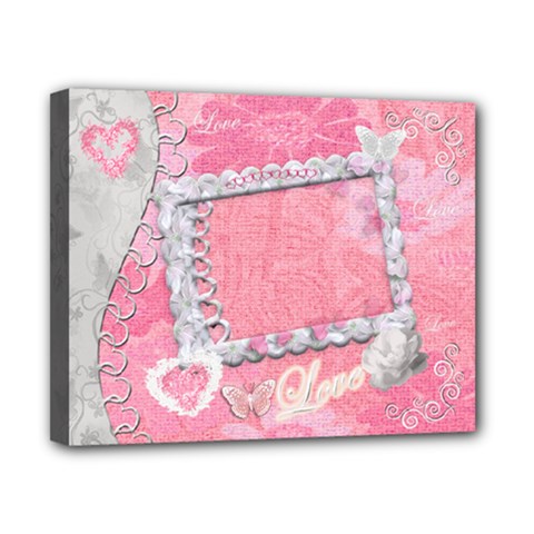 Spring Pink Heart Love 8x10 stretched canvas - Canvas 10  x 8  (Stretched)