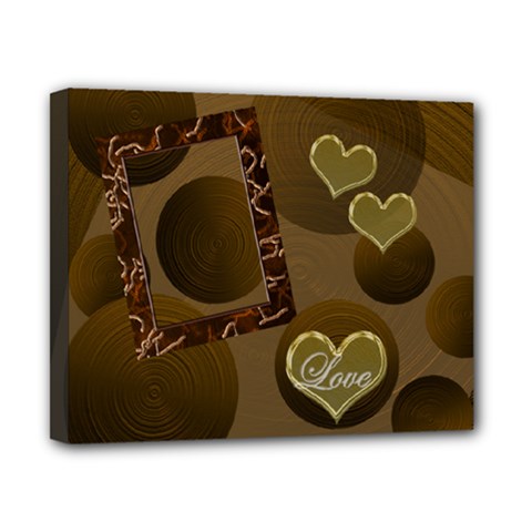 Love Gold cicles 8x10 stretched canvas - Canvas 10  x 8  (Stretched)