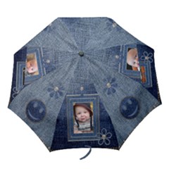 Happy Denim Folding Umbrella