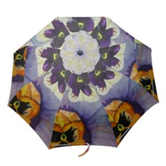 pansies umbrella - Folding Umbrella