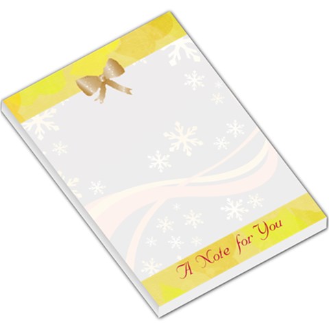 Golden Snowflake Large Memo Pad By Maryanne