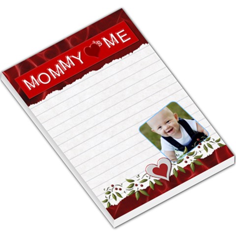 Mommy Loves Me Red Large Memo Pad By Lil