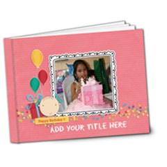 7x5 DELUXE: Happy Birthday Brag Book- girl - 7x5 Deluxe Photo Book (20 pages)