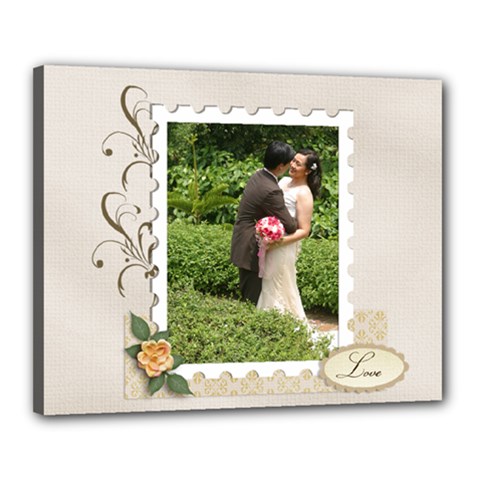 Canvas 20  x 16  (Stretched): Wedding Love