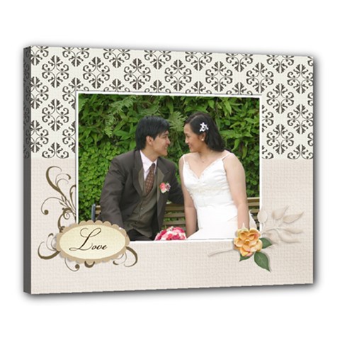 Canvas 20  x 16  (Stretched): Wedding Love3