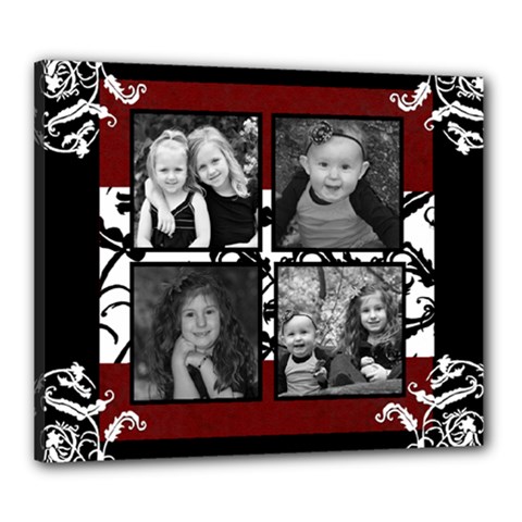 4 photo black and white - Canvas 24  x 20  (Stretched)