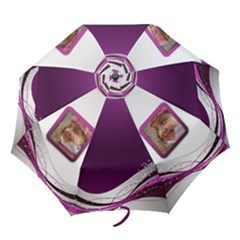 Pink and Silver Delight Folding Umbrella