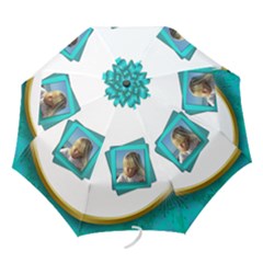 Sky Blue Delight Folding Umbrella