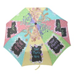 Pastel Rainbow Vine Umbrella - Folding Umbrella