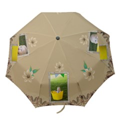 Natural Floral Folding Umbrella