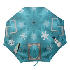 Winter Blue Folding Umbrella