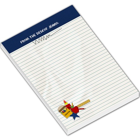 Large Memo Pad: From The Desk Of By Jennyl