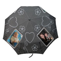 Grey Fancy Folding Umbrella