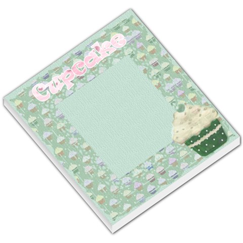 Green Cupcake Small Memo Pad By Claire Mcallen