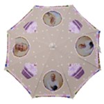 Dusky Pink and lilac cupcake umbrella - Straight Umbrella