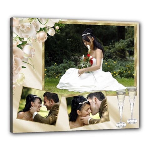 Cream wedding/celebration stretched 24x20 canvas - Canvas 24  x 20  (Stretched)