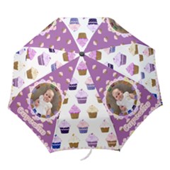 I love my little cupcake folding purple umbrella - Folding Umbrella