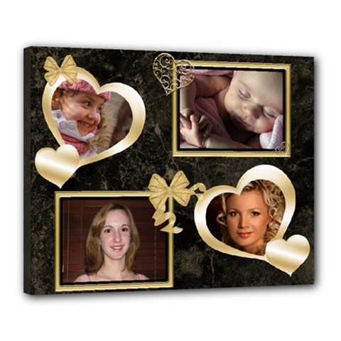 four Frame black and gold 20x16 Stretched canvas - Canvas 20 x 16 (Stretched) four Frame black and gold 20x16 Stretched canvas - Canvas 20 x 16 (Stretched)
