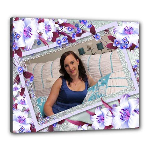 My Floral 24x20 Bedroom Stretch Canvas