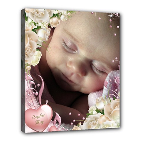 Baby girl Deluxe 24x20 Stretched Canvas - Deluxe Canvas 24  x 20  (Stretched)