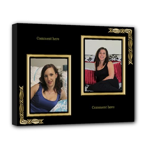Black And Gold Deluxe 20x16 Stretched Canvas