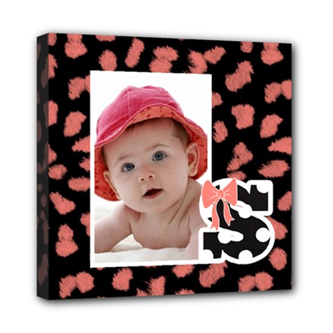 Baby -- Animal Print Wall Art - Mini Canvas 8  x 8  (Stretched)