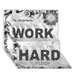 Work Hard 3D Card - WORK HARD 3D Greeting Card (7x5)