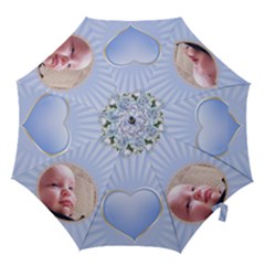 Blue floral Medium Hook Handle Umbrella - Hook Handle Umbrella (Medium) Blue floral Medium Hook Handle Umbrella - Hook Handle Umbrella (Medium)
