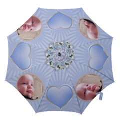 Blue floral Medium Hook Handle Umbrella - Hook Handle Umbrella (Medium)