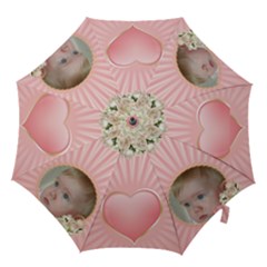 Pink floral Medium Hook Handle Umbrella - Hook Handle Umbrella (Medium) Pink floral Medium Hook Handle Umbrella - Hook Handle Umbrella (Medium)
