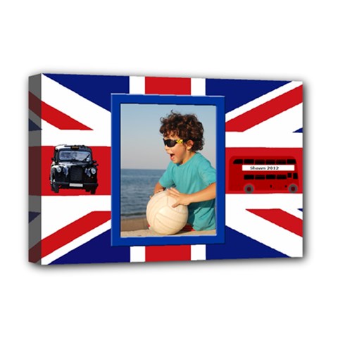 England Deluxe 18x12 Stretched Canvas