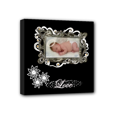 Love Life Black White Mini Canvas 4x4 - Mini Canvas 4  x 4  (Stretched)