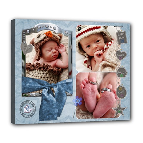 Baby Boy Deluxe Canvas 24x20 Stretched