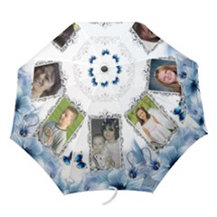 blue floral corner unbrella - Folding Umbrella