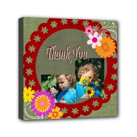 thank you - Mini Canvas 6 x 6 (Stretched) thank you - Mini Canvas 6 x 6 (Stretched)