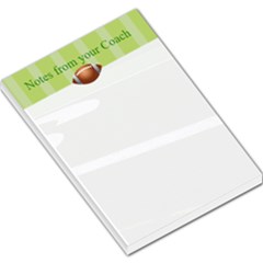 Football Coach notes - Large Memo Pads