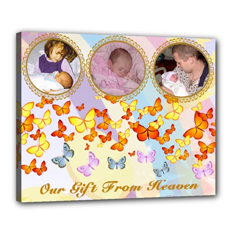 Butterfly Our Gift From Heaven 20 x 16 stretched canvas - Canvas 20 x 16 (Stretched) Butterfly Our Gift From Heaven 20 x 16 stretched canvas - Canvas 20 x 16 (Stretched)