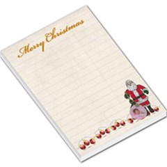 Santa and Christmas Ornaments Large Memo Pad - Large Memo Pads