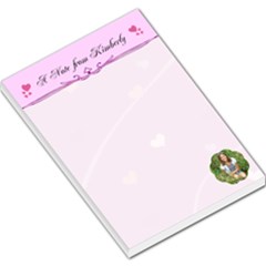 Pink heart Large Memo Pad - Large Memo Pads