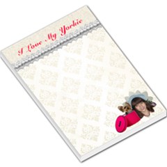 Yorkie In Hat Box Large Memo Pad - Large Memo Pads