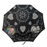 Beautiful Black Love Folding Umbrella