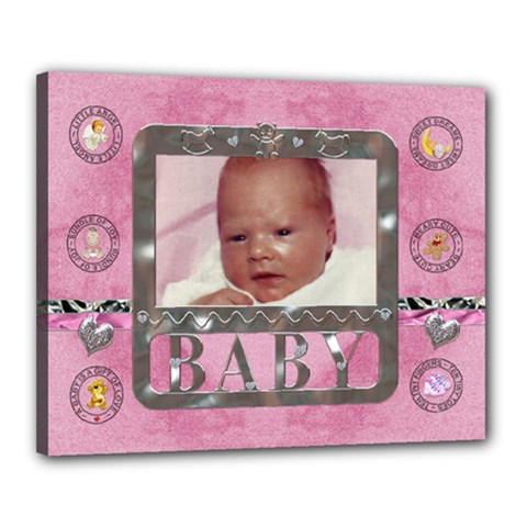 Baby Girl 20x16  Stretched Canvas - Canvas 20  x 16  (Stretched)