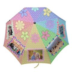 Rainbow Dots & Flowers - Folding Umbrella