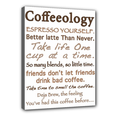Coffeeology Gift - Canvas 16  x 12  (Stretched)