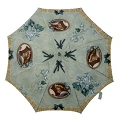 Vintage Violets Umbrella - Hook Handle Umbrella (Medium)