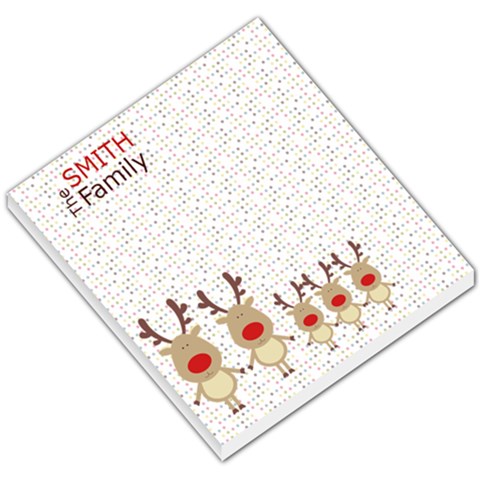 Rudolph Family Note Pad 2 By Sheila