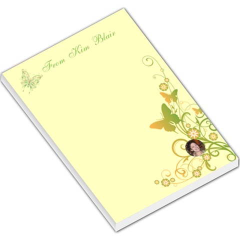 Butterfly Swirl Large Memo Pad By Kim Blair