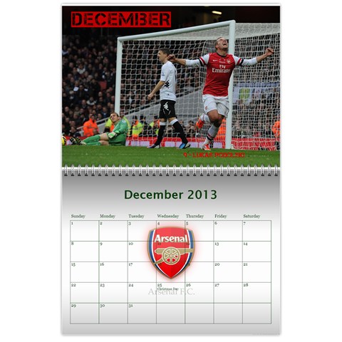 Arsenal Calendar Iii By Gj Dec 2013