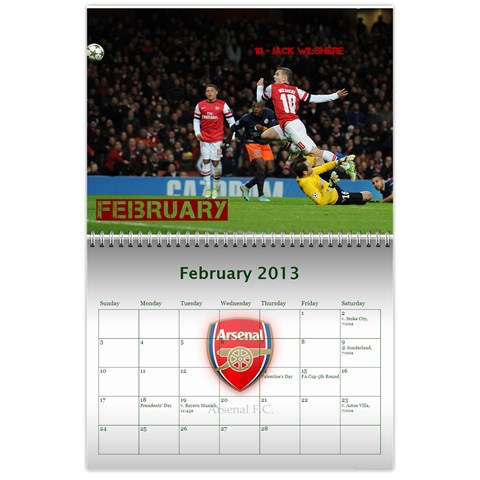 Arsenal Calendar Iii By Gj Feb 2013